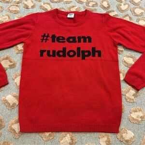 Festive Red Kids #teamrudolph Sweater